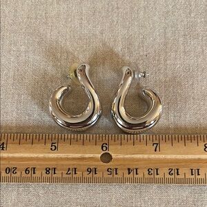 Chic Silver Swirl Earrings